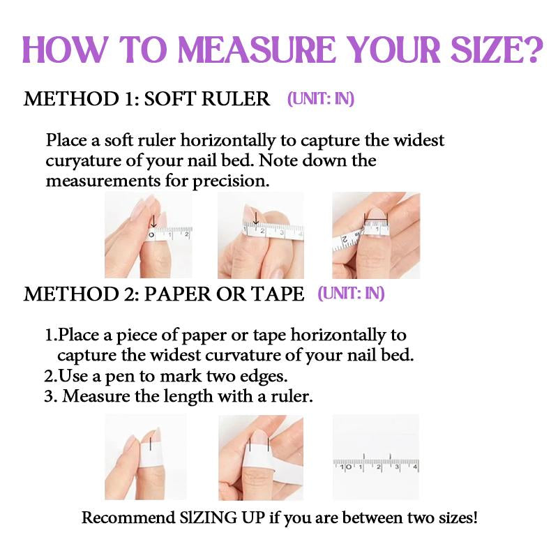 Radiant Touch SWEET COOL FINGERTIPS 24PCS Handmade Press on Nails REUSABLE 3D Gel Fake Nails
