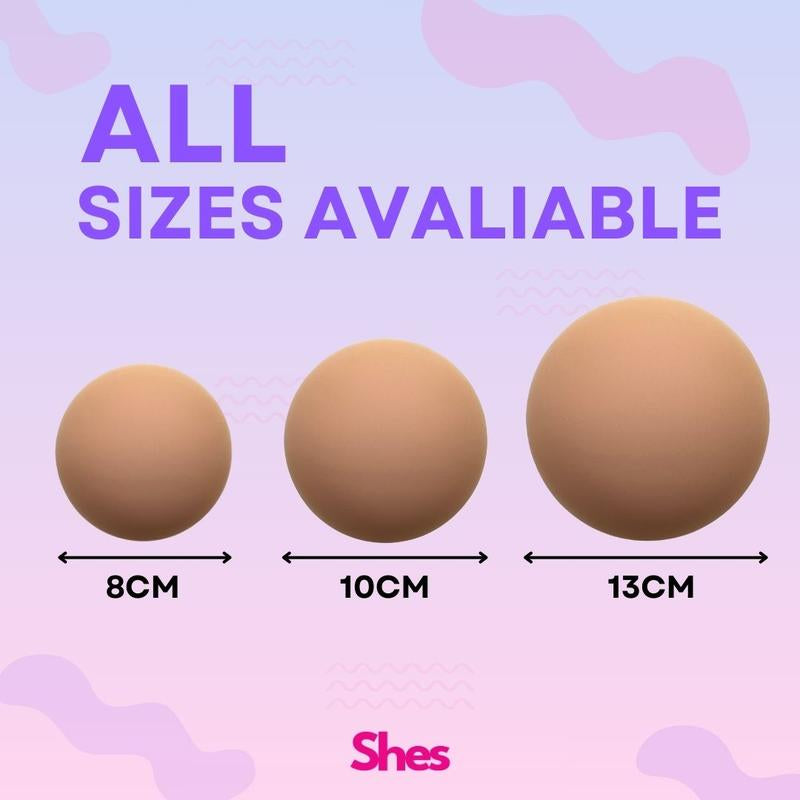 SHES Two Pairs in Box Nipple Covers - One Adhesive and One Non-Adhesive, Lightweight, Comfortable, Backless, Fabrics, Seamless