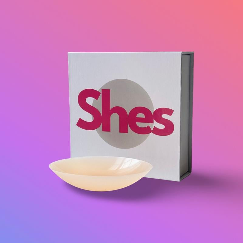 SHES Two Pairs in Box Nipple Covers - One Adhesive and One Non-Adhesive, Lightweight, Comfortable, Backless, Fabrics, Seamless