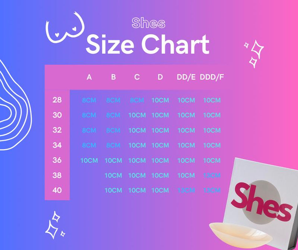 SHES Two Pairs in Box Nipple Covers - One Adhesive and One Non-Adhesive, Lightweight, Comfortable, Backless, Fabrics, Seamless