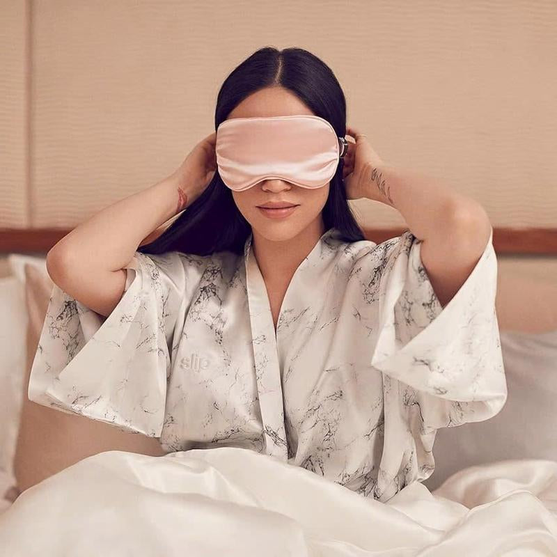 Slip Silk Contour Sleep Mask, Lovely Lashes (One Size) - 100% Pure Mulberry 22 Momme Silk Eye Mask - Comfortable Sleeping Mask with Elastic Band