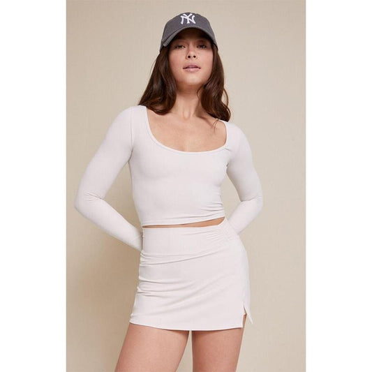 PAC 1980 Women'S Active Christy Long Sleeve Crop Top