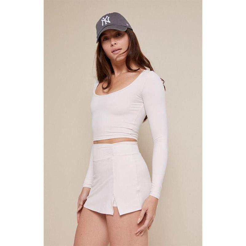 PAC 1980 Women'S Active Christy Long Sleeve Crop Top